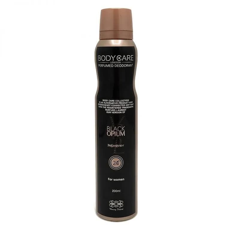 اسپری زنانه بادی کر رایحه بلک اپیوم/BODY CARE BLACK OPIUM — تصویر ۴