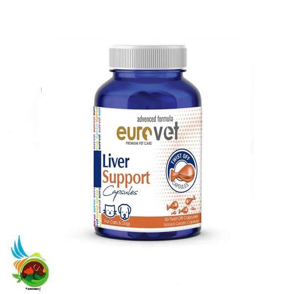 قرص تقویت کننده کبد سگ و گربه یورووت eurovet liver support بسته ۶۰ عددی