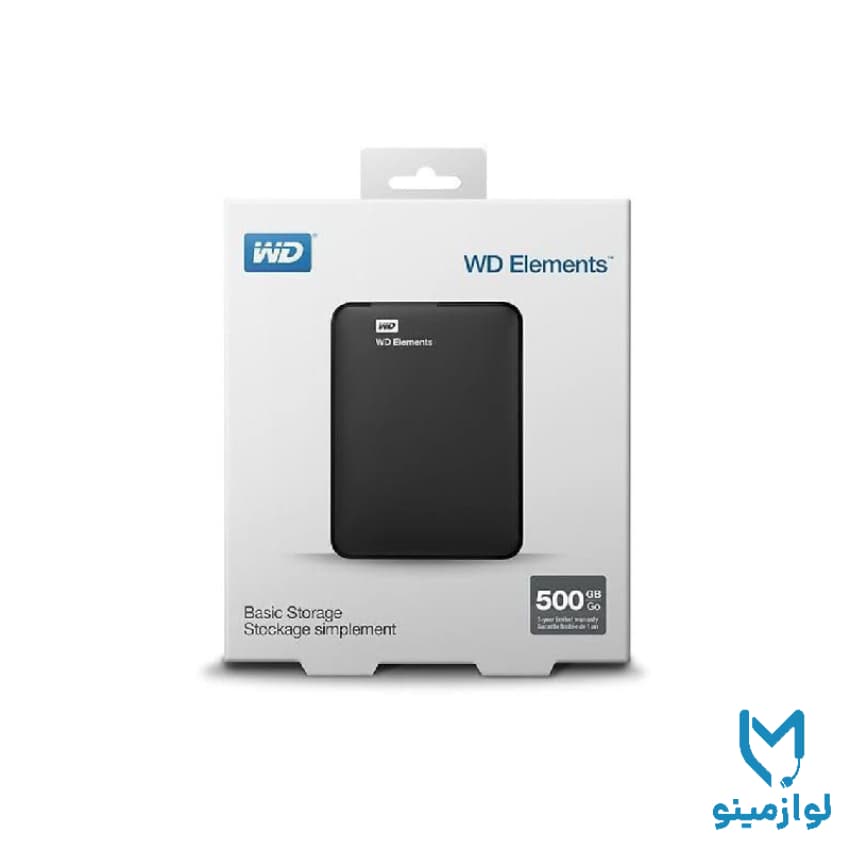 هارد اکسترنال وسترن دیجیتال مدل Elements ظرفیت 500 گیگابایت