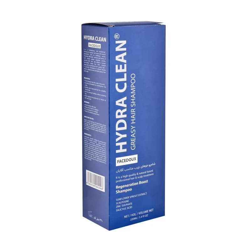 شامپو موهای چرب مناسب آقایان هیدراکلین فیس دوکس/HYDRA CLEAN FACEDOUX — تصویر ۴