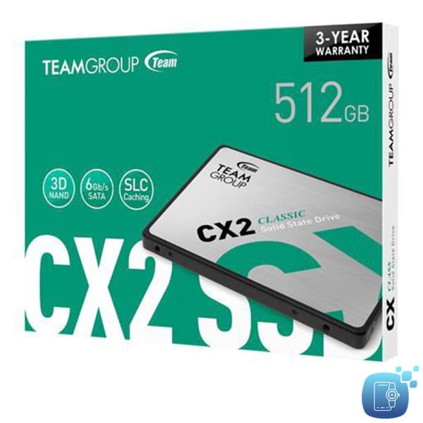 هاردssd تیم گروپ 512 گیگابایت SATA ا SSD Team Group CX2 512GB — تصویر ۳
