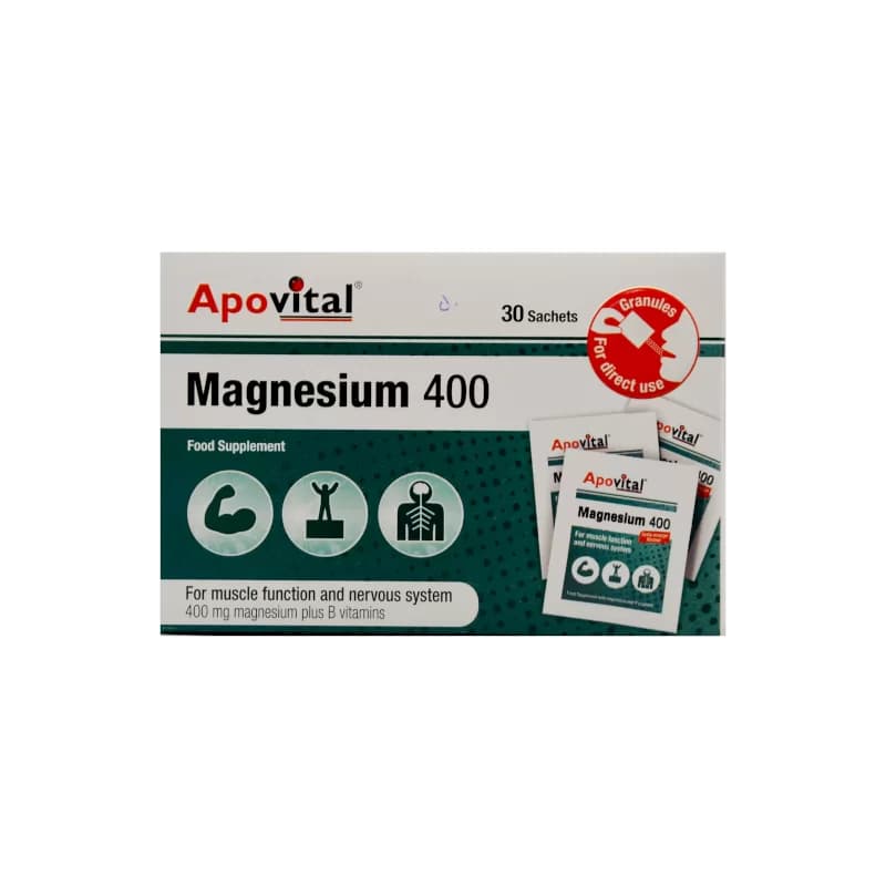 ساشه منیزیم 400 آپوویتال/SACHET MAGNESIUM 400 APOVITAL