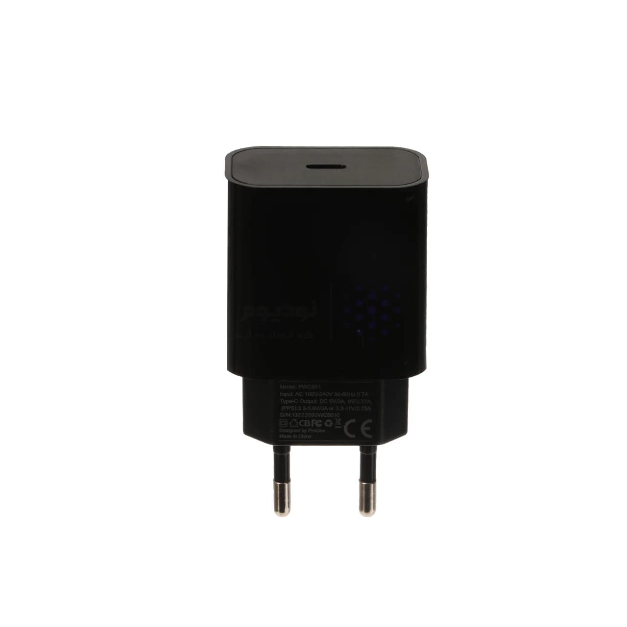 شارژر دیواری 25W فست و PD تک پورت ProOne مدل PWC501 به همراه کابل شارژ Type-C to Type-C – مشکی — تصویر ۴