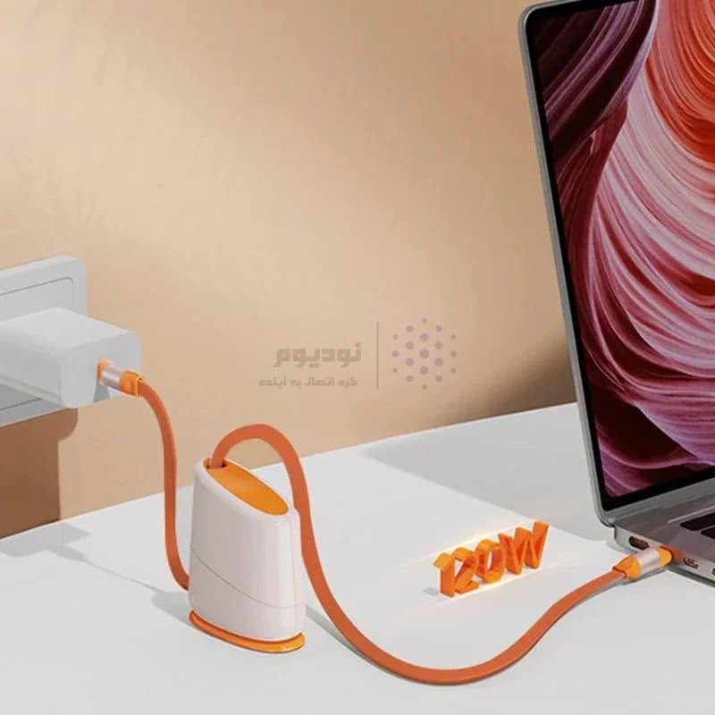 کابل شارژ فست 1.3 متری ProOne Type-C To Type-C مدل PCC129D 66W – مشکی قرمز(قابلیت نصب روی سطوح) — تصویر ۶