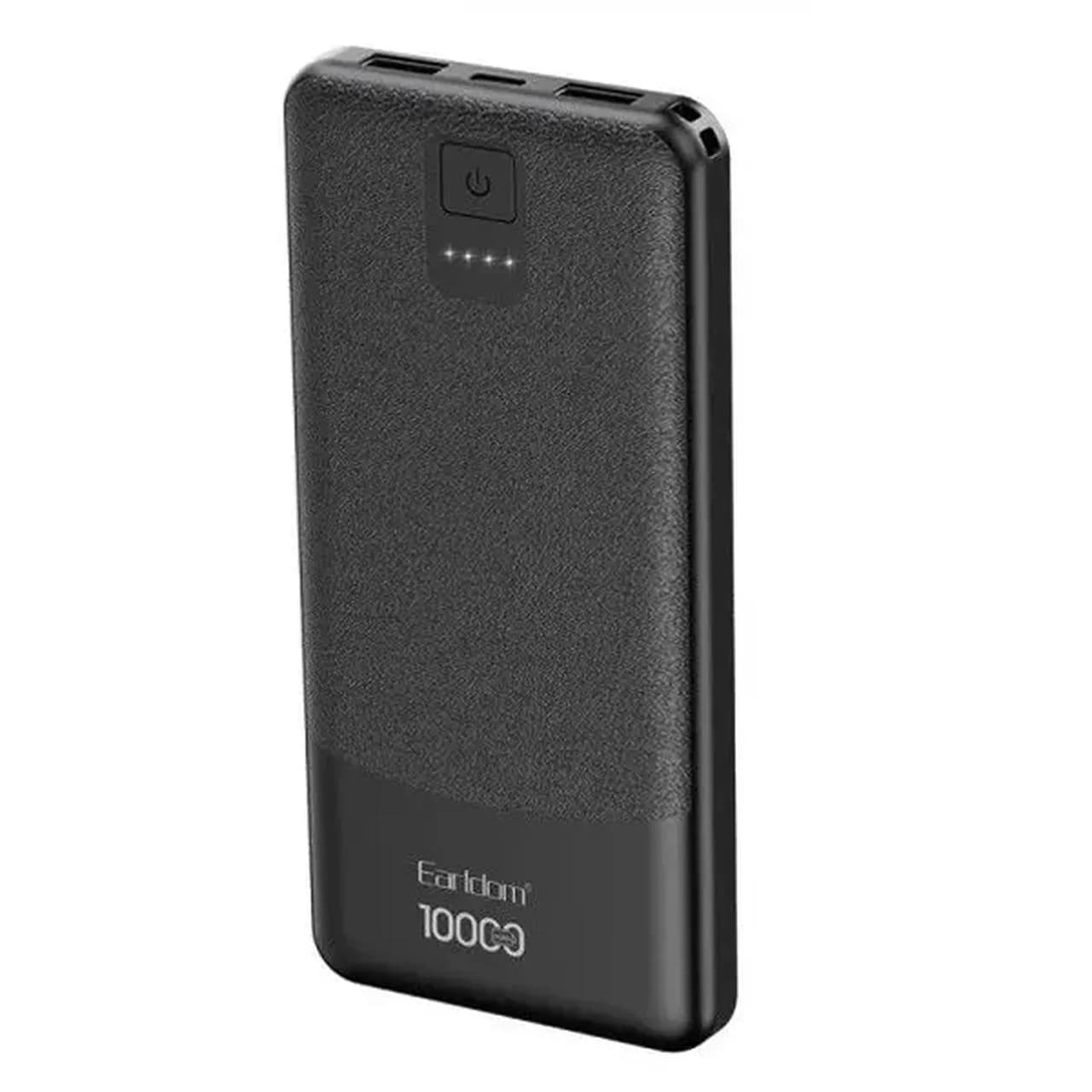 پاوربانک Earldom 10000mAh مدل PB65 10W – مشکی — تصویر ۲