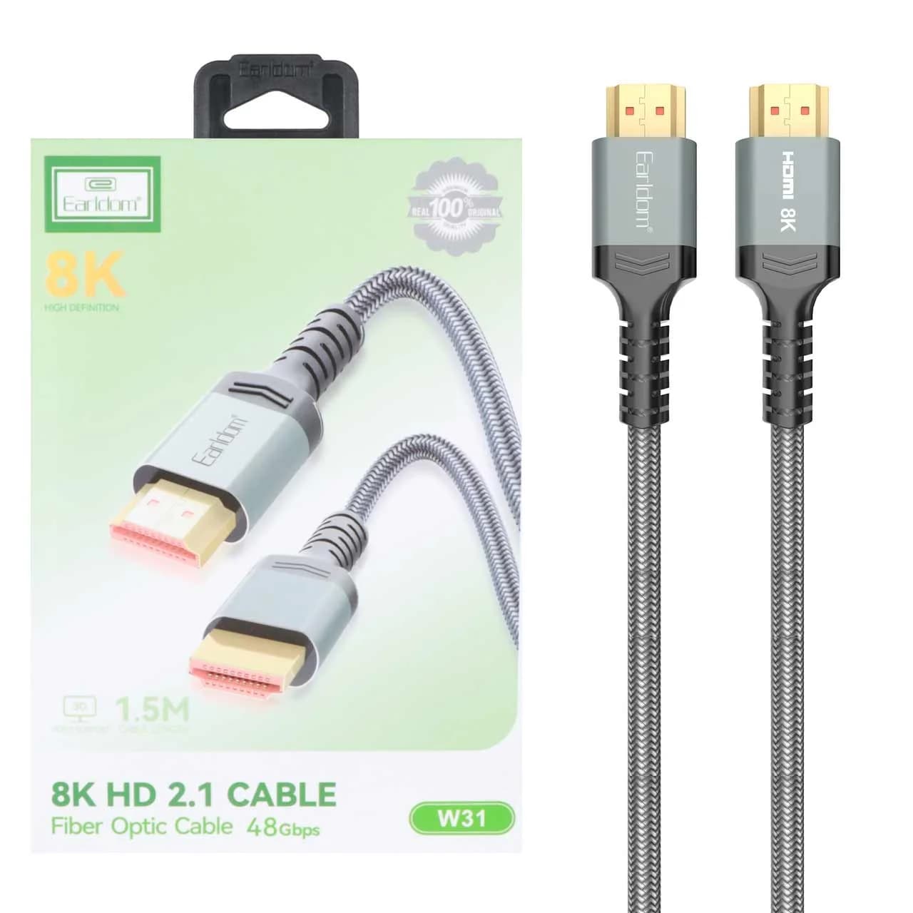 کابل 1.5 متری Earldom HDMI مدل W31 – مشکی