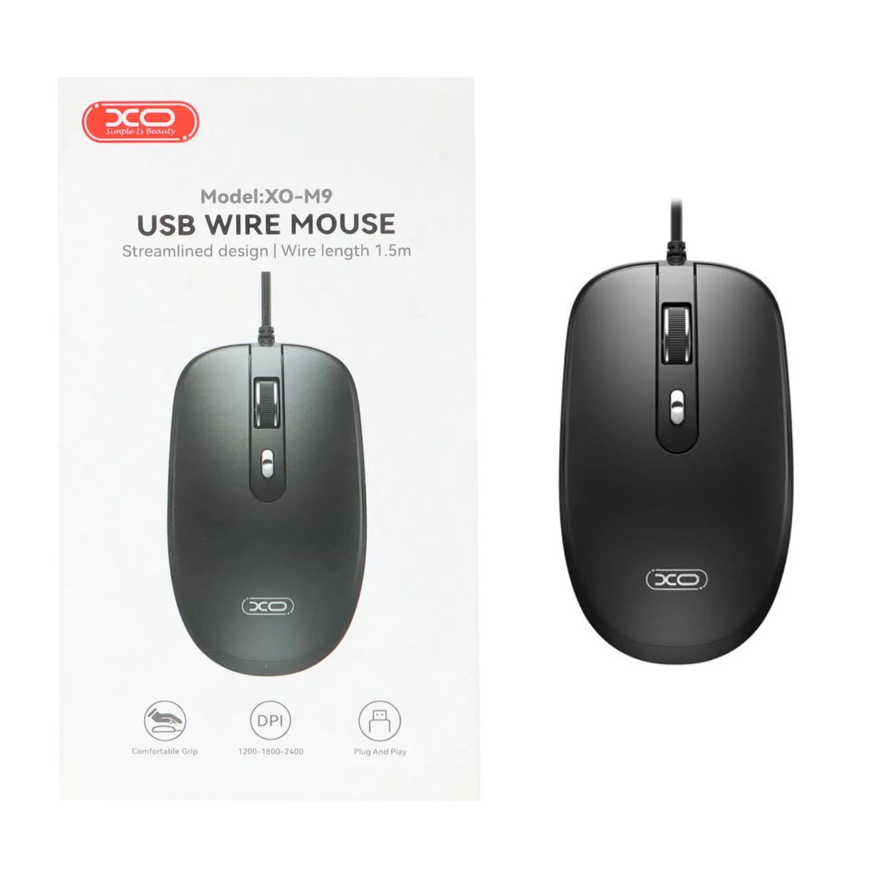 ماوس باسیم XO مدل XO-M9 – مشکی — تصویر ۲