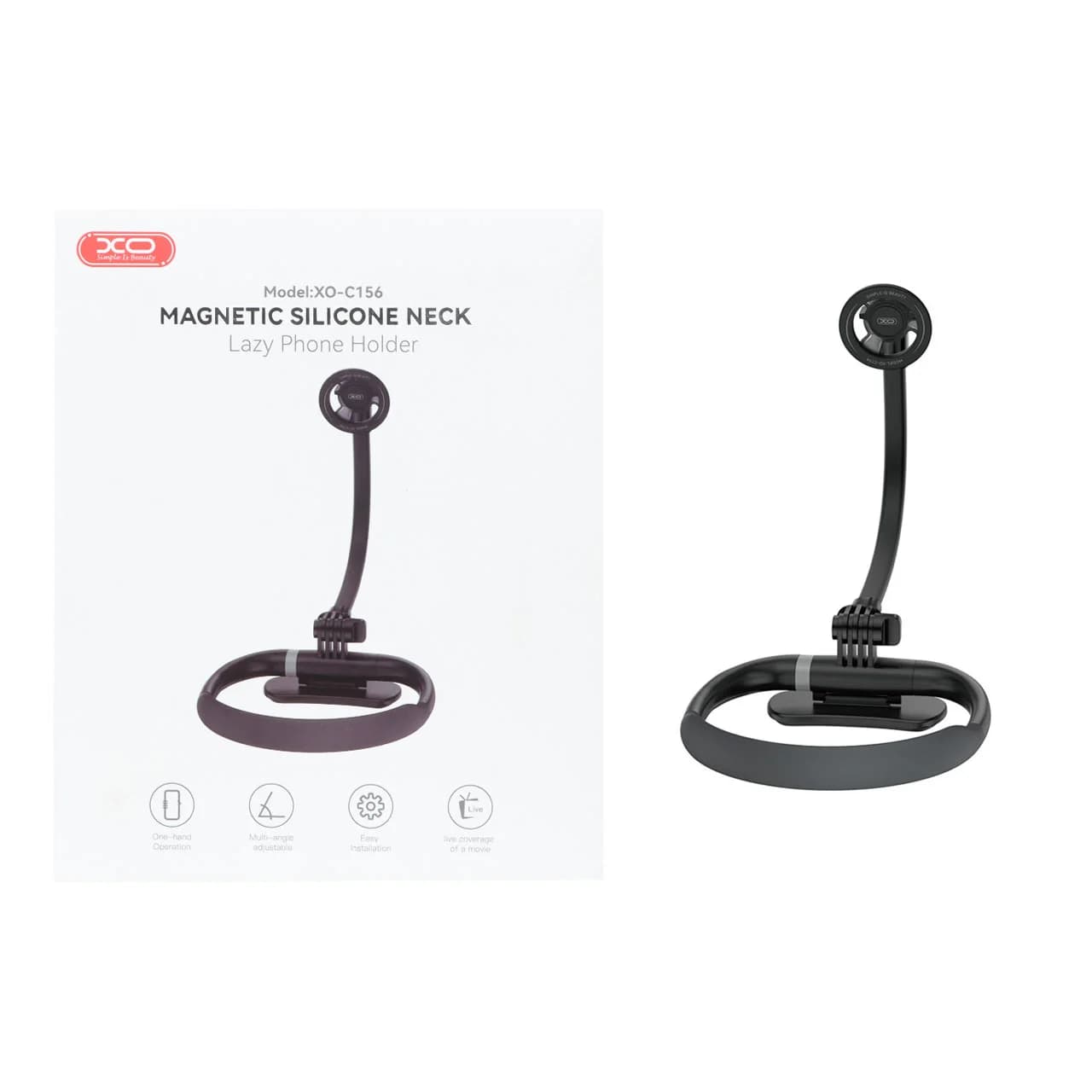 هولدر گردنی گوشی موبایل مگنتی XO مدل XO-C156 – مشکی