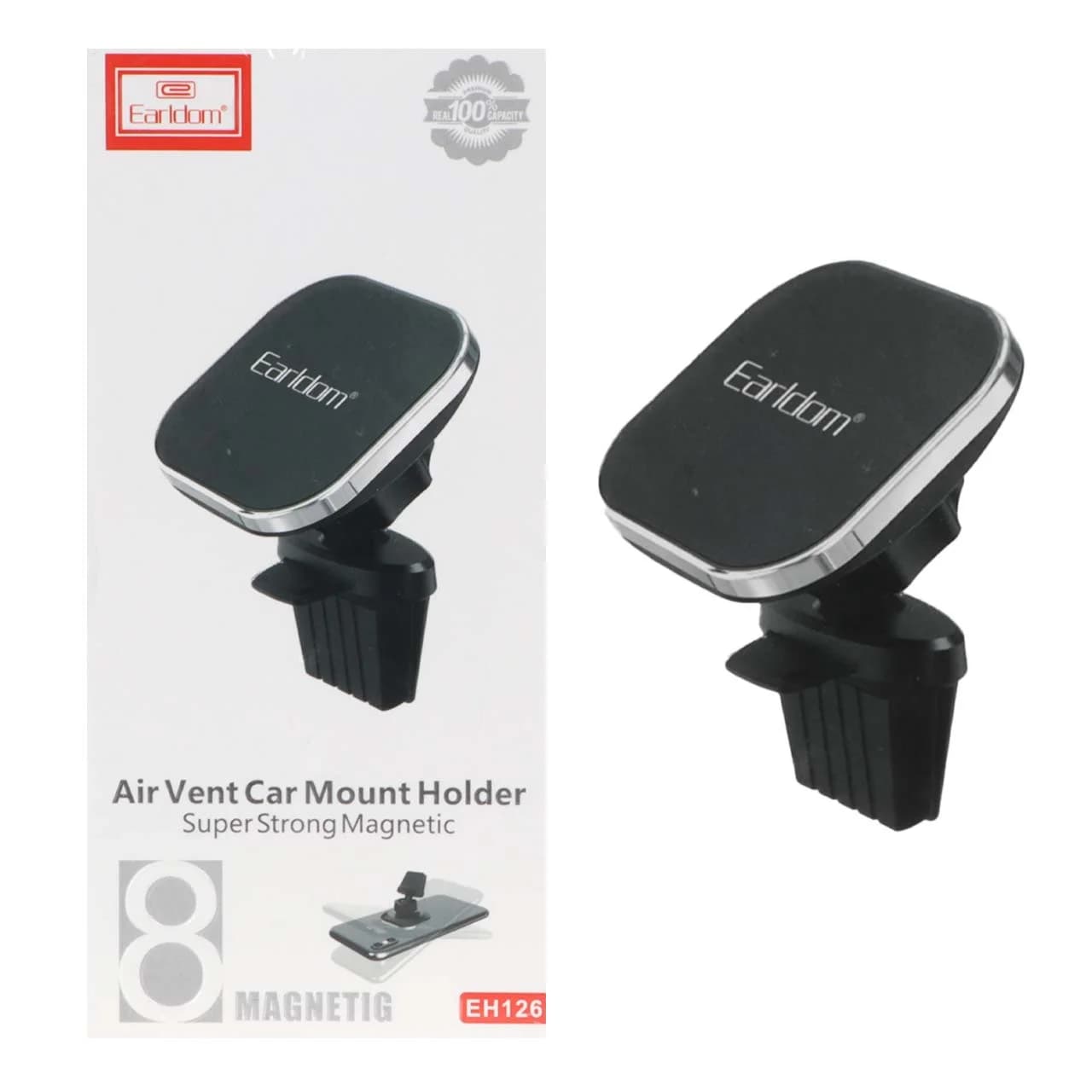 هولدر گوشی موبایل مگنتی دریچه کولری Earldom مدل EH126 – مشکی — تصویر ۲