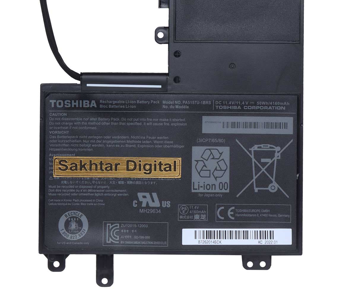 باتری اورجینال لپ تاپ توشیبا Pn: PA5157U-1BRS) Satellite U50T-A) — تصویر ۵