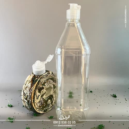 بطری پلاستیکی پت یک لیتری چهارگوش دهانه 28