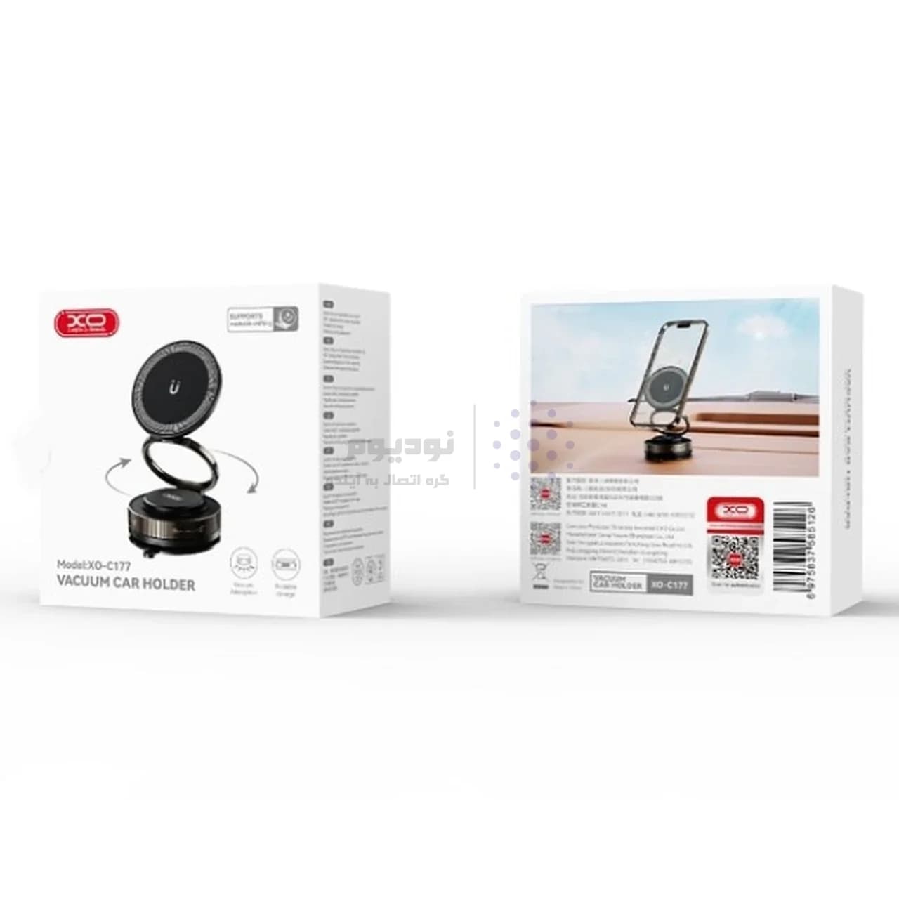 هولدر گوشی موبایل وکیومی مگنتی XO مدل XO-C177 – مشکی — تصویر ۸
