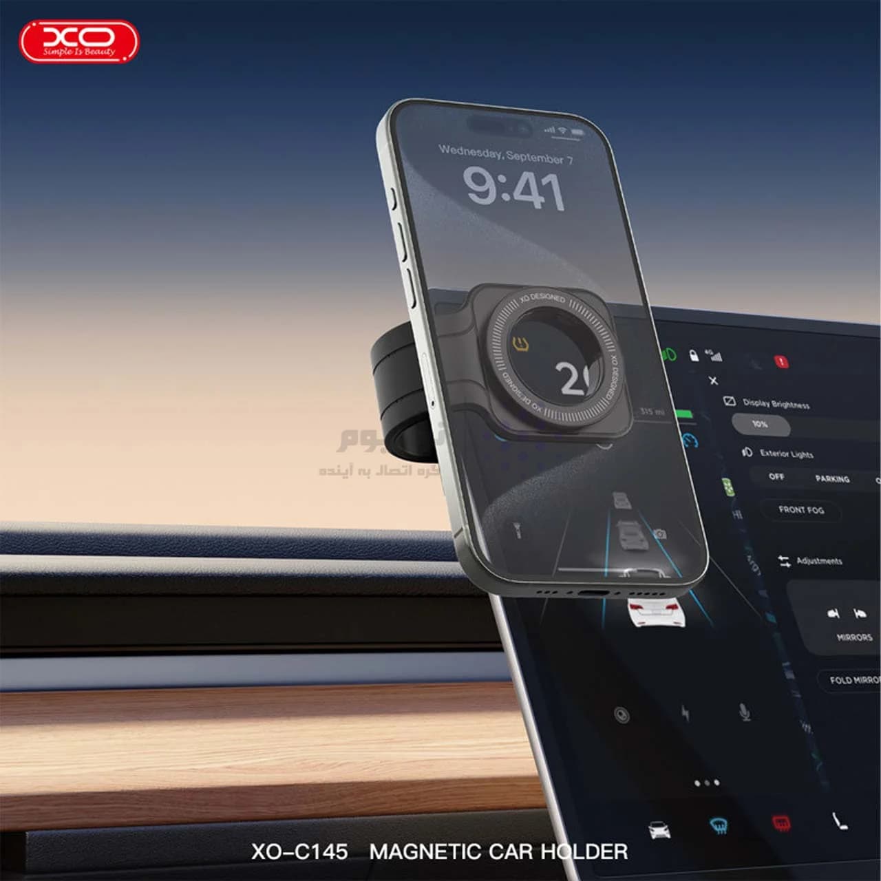 هولدر گوشی موبایل داشبوردی مگنتی XO مدل XO-C145 – مشکی(قابلیت نصب بر روی مانیتور خودرو) — تصویر ۹