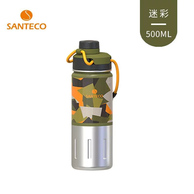 فلاسک استیل سانتیکو مدل طرح دار SANTECO KTWO Sports Bottle 500ml کد SD_500_46A