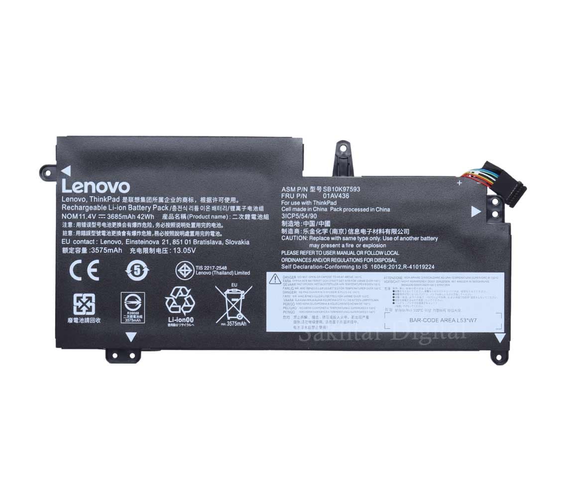 باتری اورجینال لپ تاپ لنوو Lenovo ThinkPad 13 1st Gen — تصویر ۳