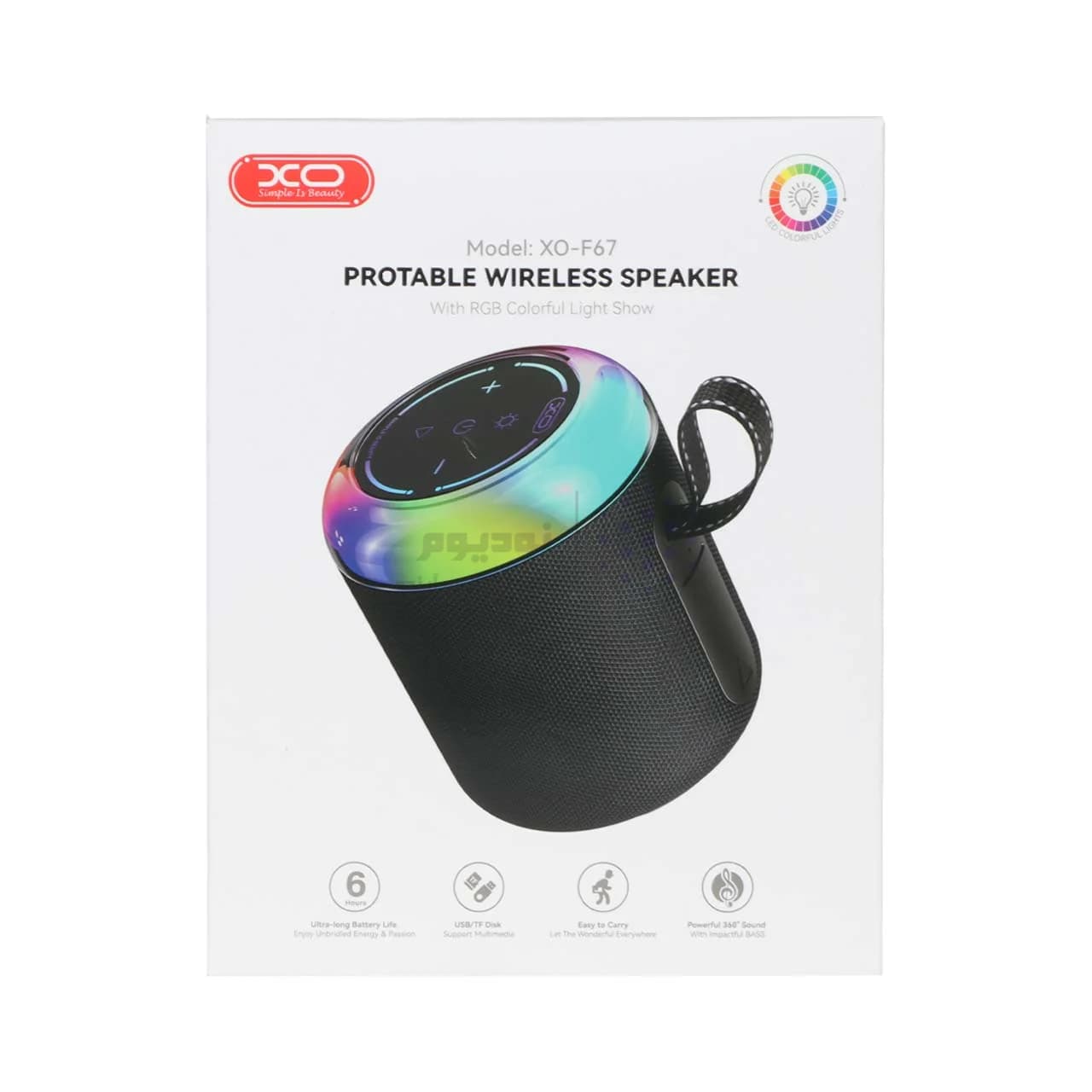 اسپیکر بی سیم 8وات XO مدل XO-F67 – مشکی — تصویر ۵
