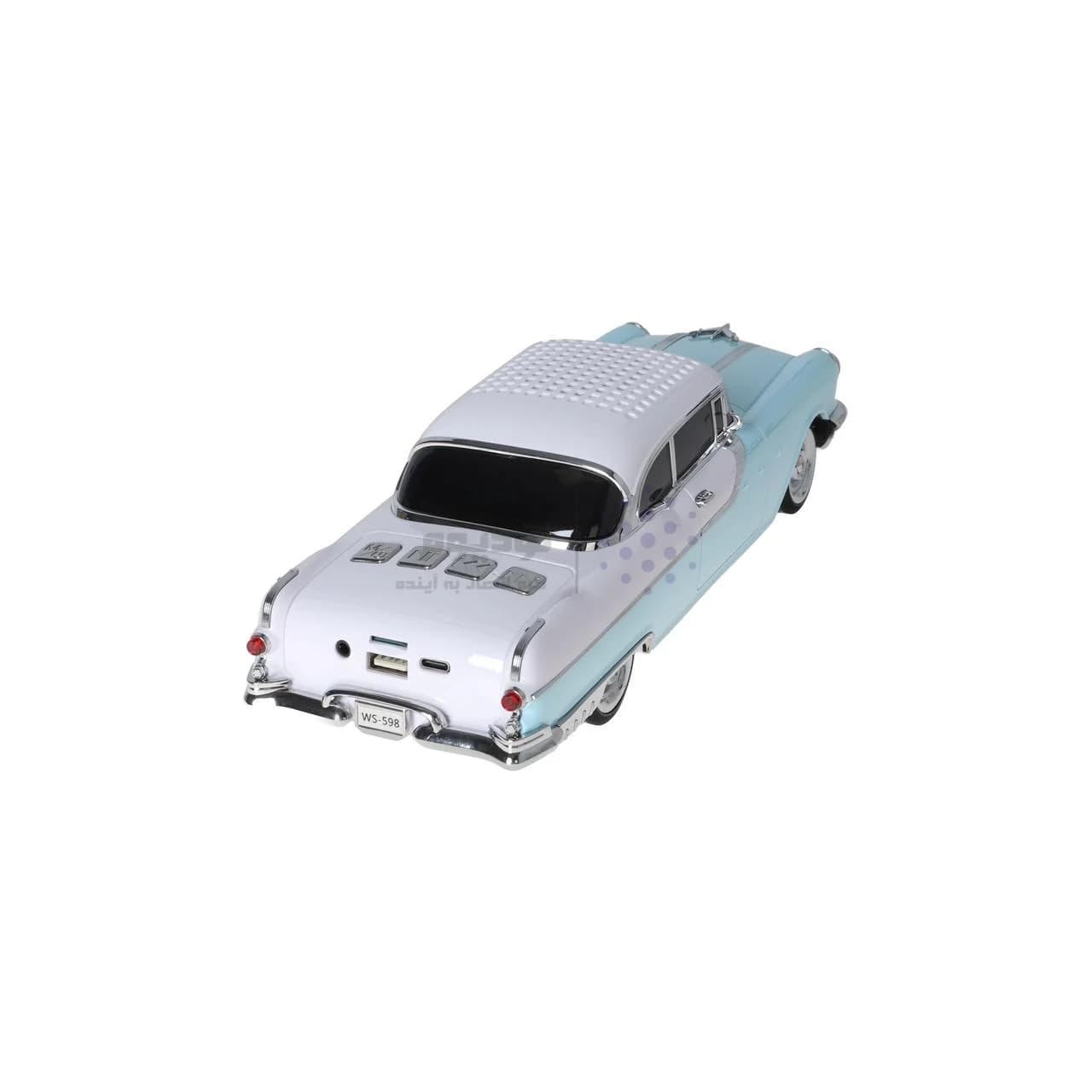 اسپیکر بی سیم طرح ماشین کلاسیک WSTER مدل WS-598 – آبی – MMX — تصویر ۴
