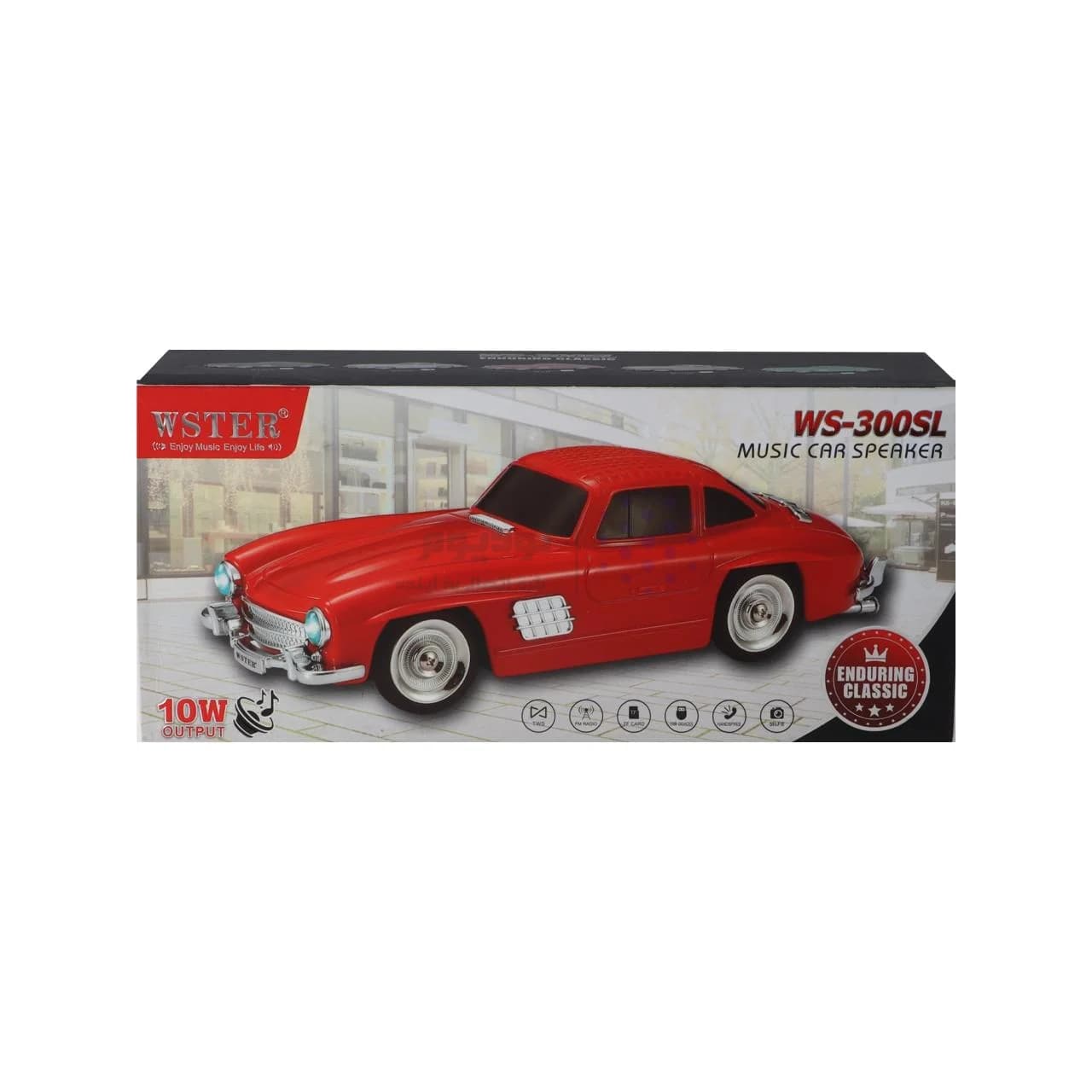 اسپیکر بی سیم طرح ماشین کلاسیک WSTER مدل WS-300SL – مشکی – MMX — تصویر ۸
