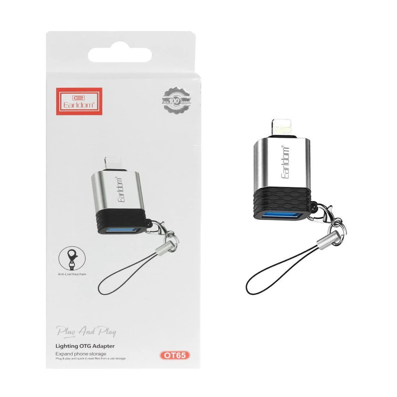 تبدیل Earldom USB TO Lightning مدل ET-OT65 – نقره ای — تصویر ۶