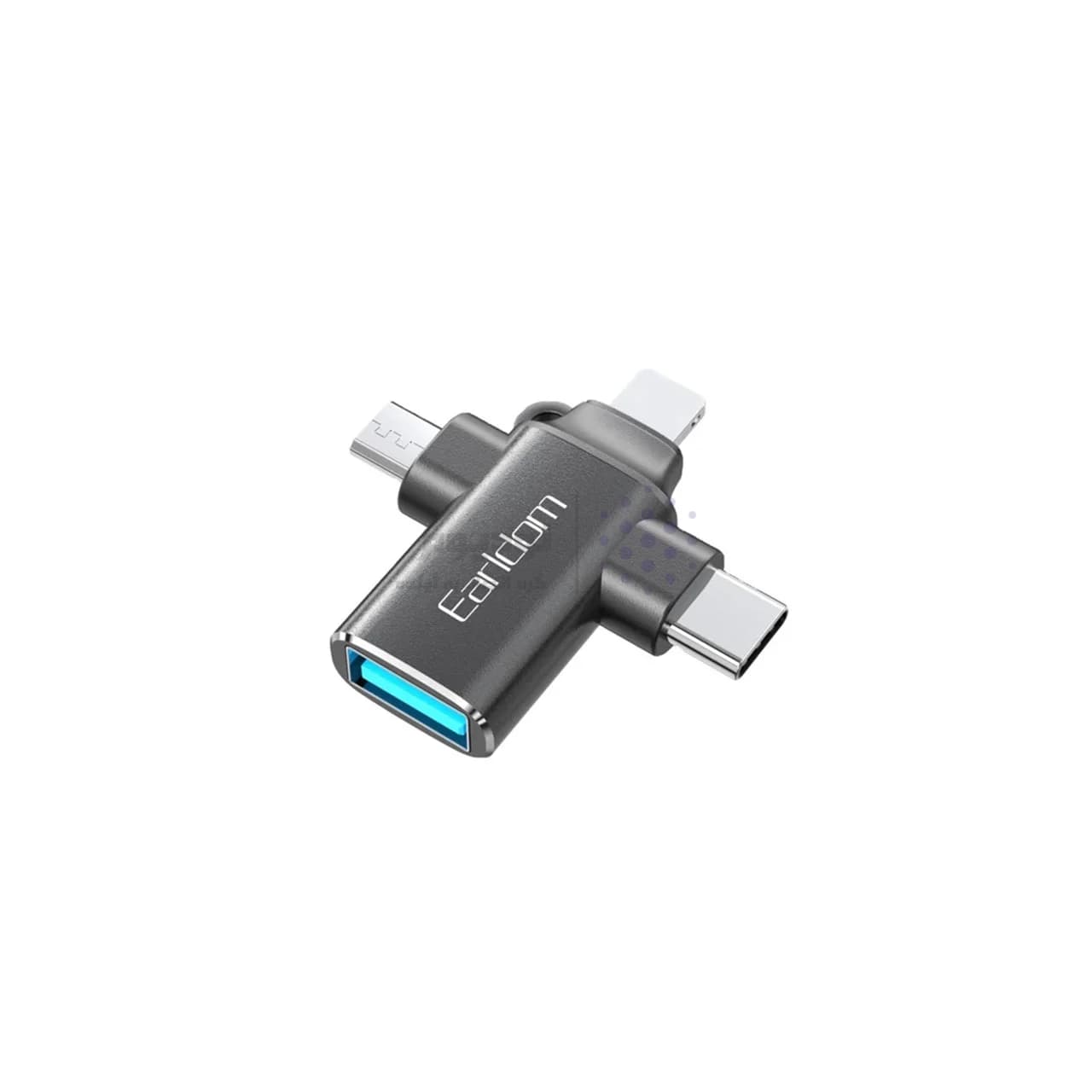 تبدیل OTG سه کاره Earldom USB3.0 مدل OT80 – مشکی — تصویر ۳