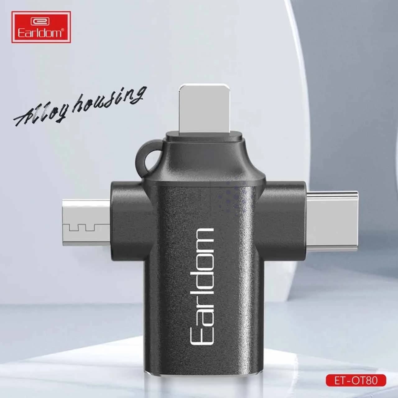 تبدیل OTG سه کاره Earldom USB3.0 مدل OT80 – مشکی — تصویر ۱۲