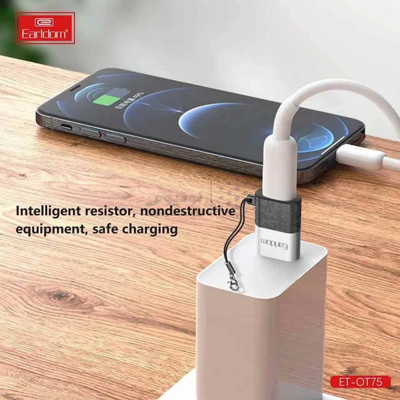 تبدیل Earldom Usb3.0 To Type-C مدل OT75 – خاکستری — تصویر ۷