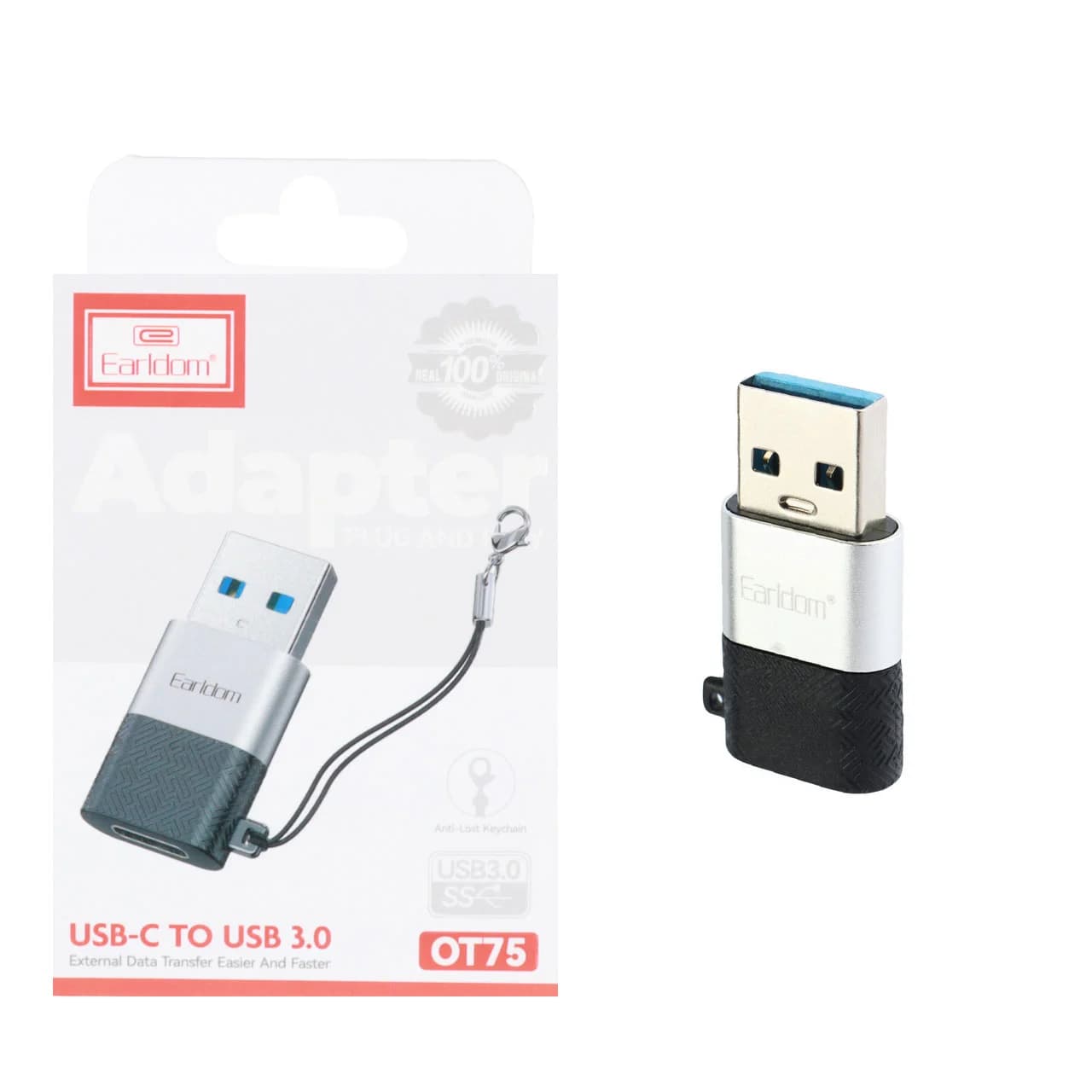 تبدیل Earldom Usb3.0 To Type-C مدل OT75 – خاکستری