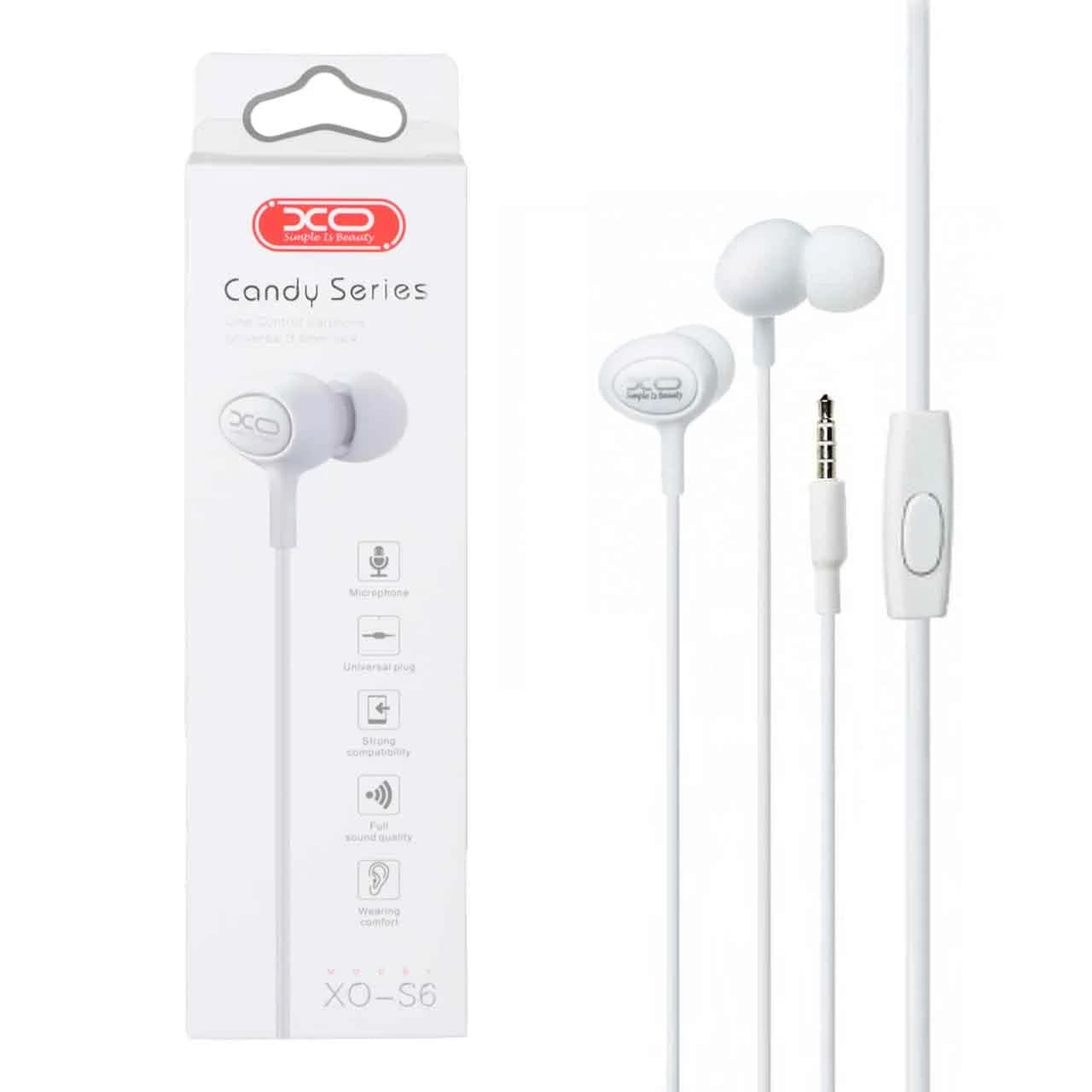 هندزفری باسیم XO مدل XO-S6 – سفید