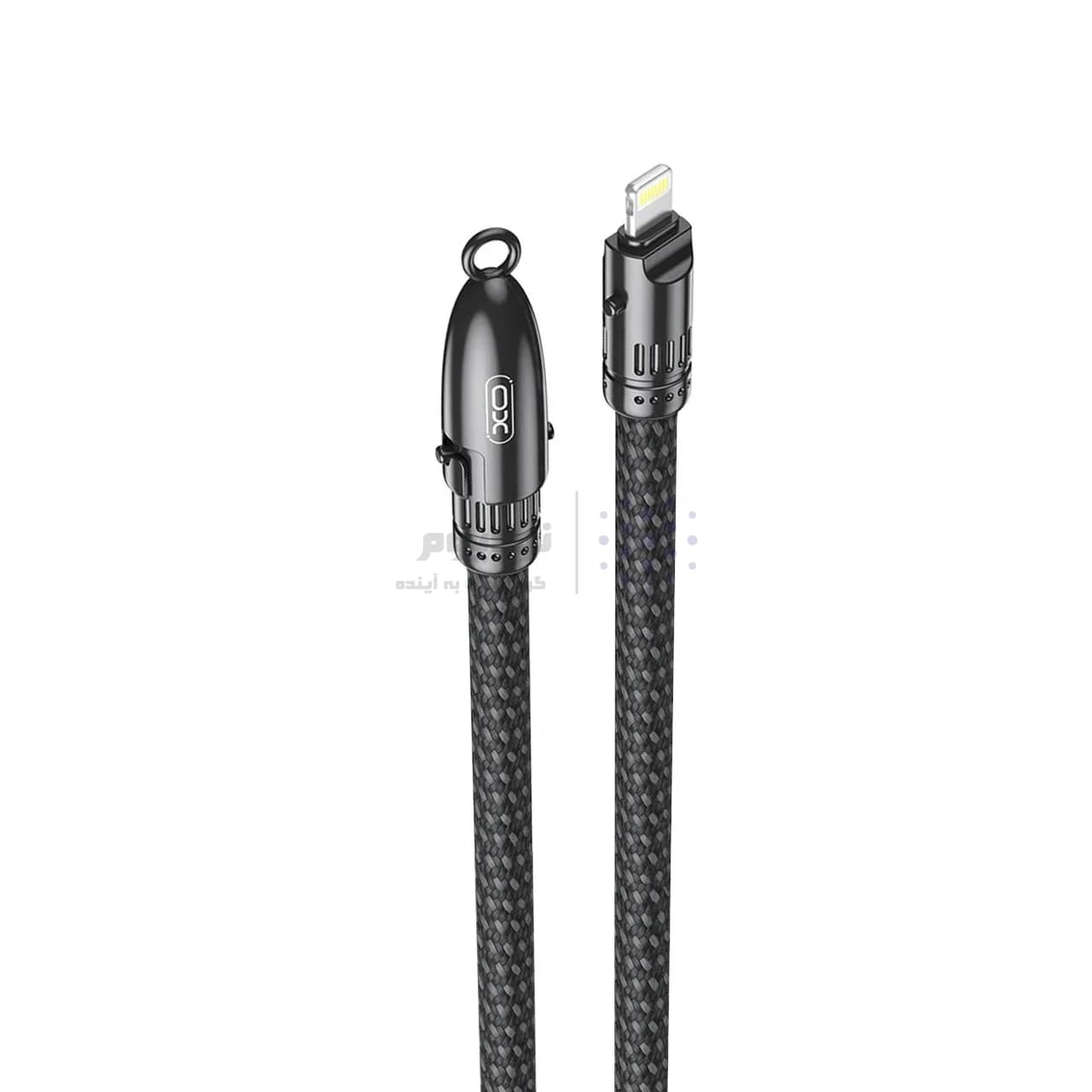 کابل شارژ و دیتا فست پاوربانک 30سانتی متری XO Type-C to Lightning مدل XO-NB-Q289A 27W – مشکی — تصویر ۳