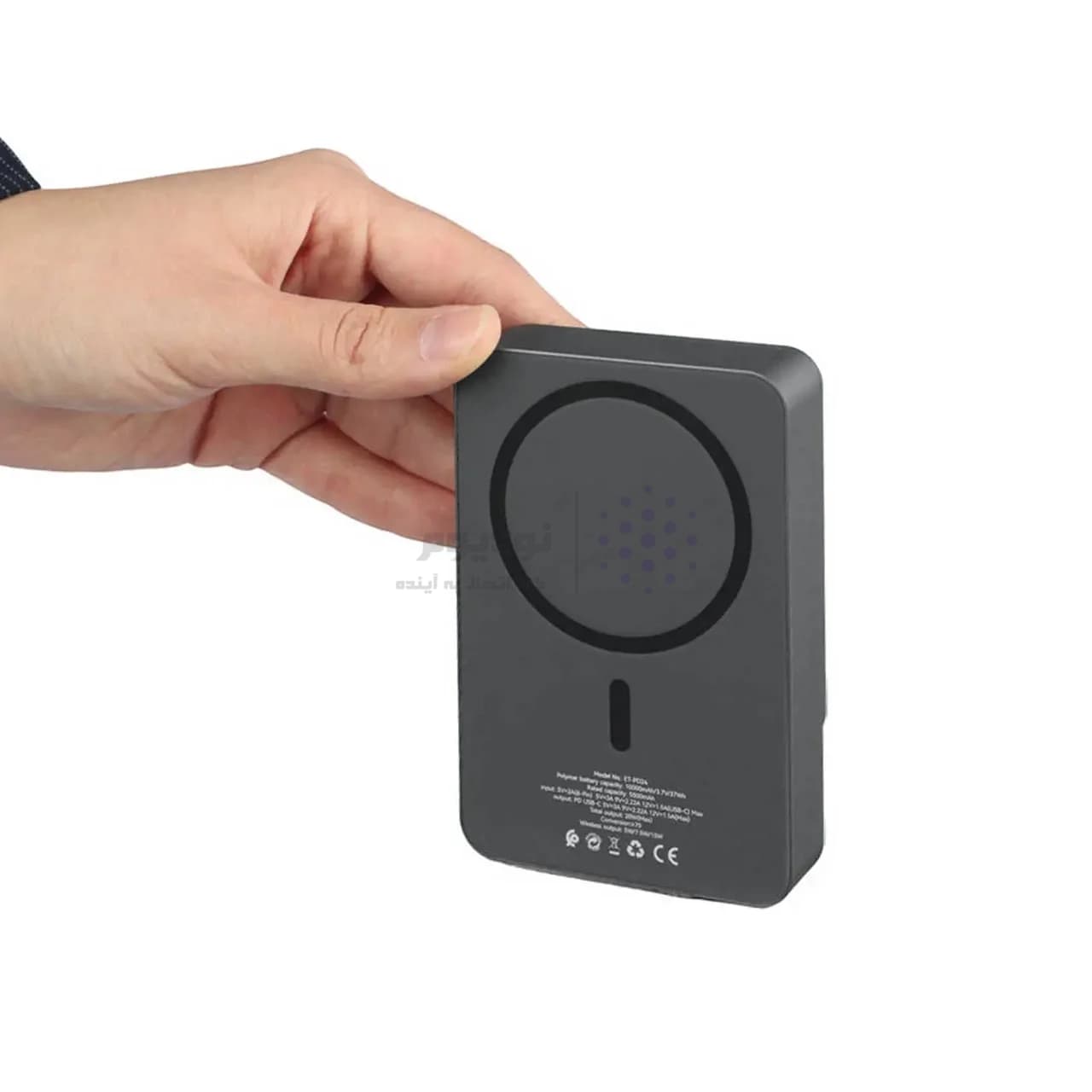 پاوربانک وایرلس PD و فست شارژ Earldom 10000mAh مدل PD24 20W – مشکی (دارای نمایشگر LED) — تصویر ۷