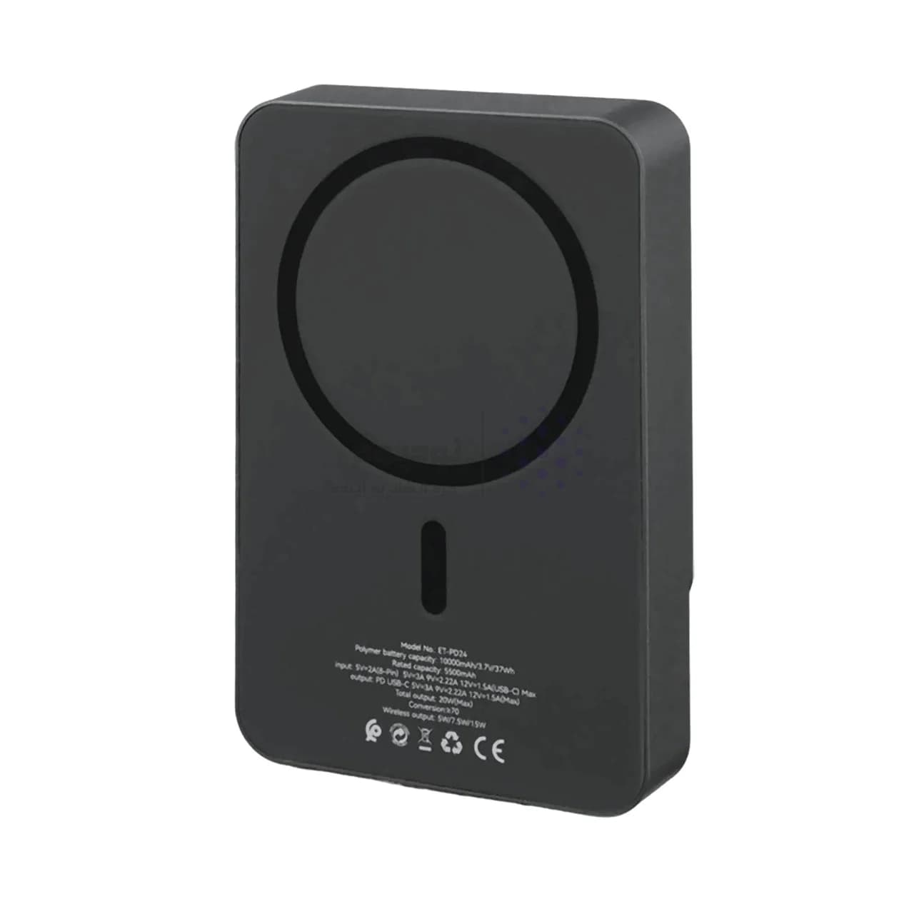 پاوربانک وایرلس PD و فست شارژ Earldom 10000mAh مدل PD24 20W – مشکی (دارای نمایشگر LED) — تصویر ۸