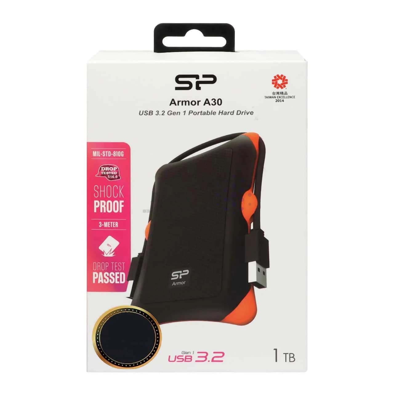 هارد اکسترنال silicon power USB3.2-1TB مدل Armor A30 مشکی نارنجی — تصویر ۷