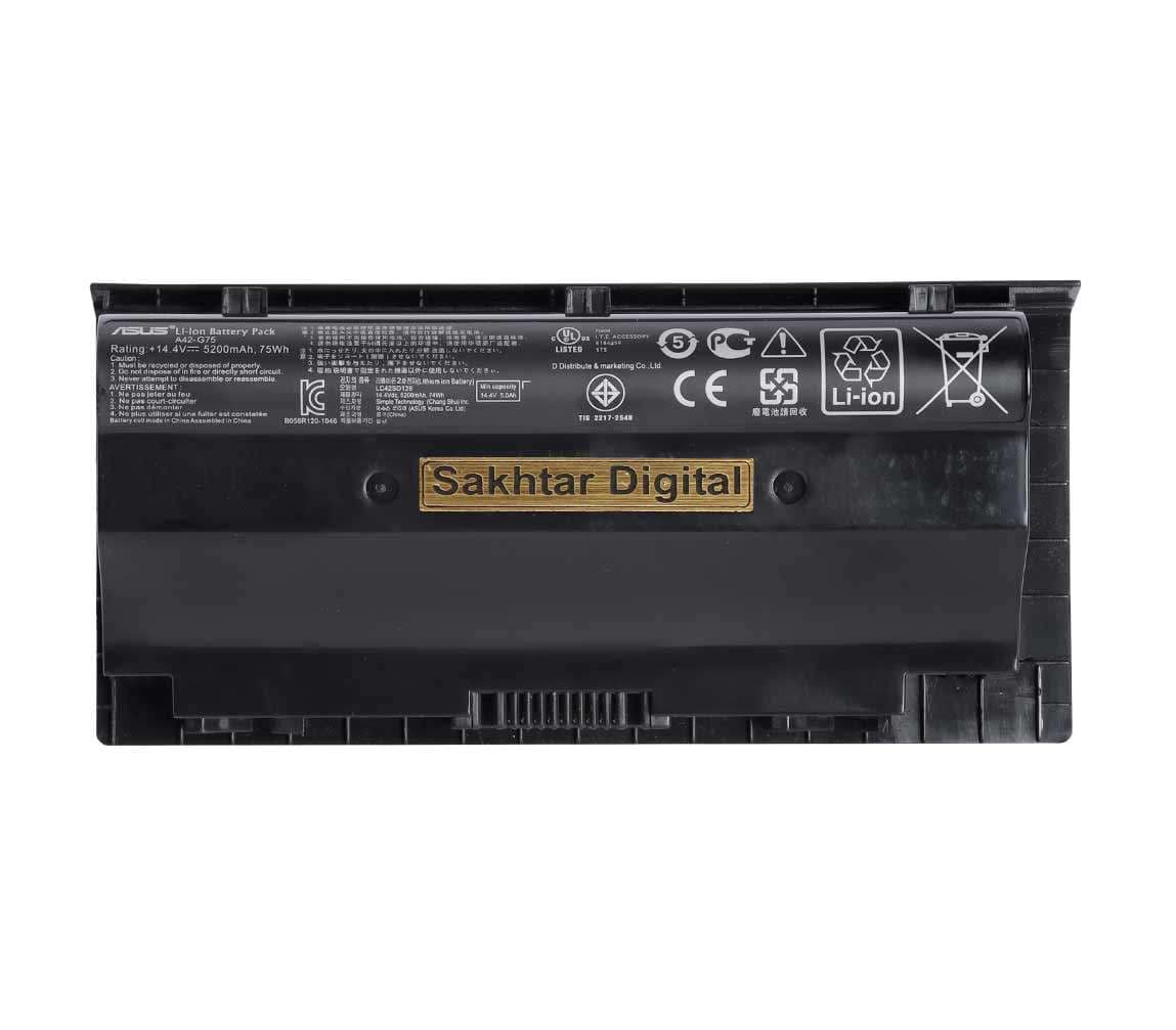 باتری اورجینال لپ تاپ ایسوس Asus G75 / G75VM / G75VX — تصویر ۳