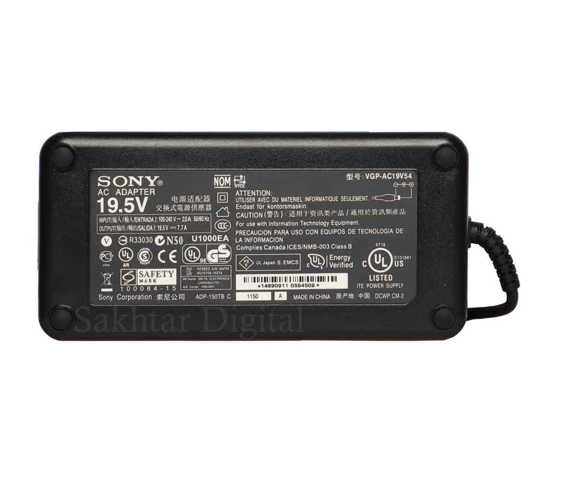 شارژر اورجینال لپ تاپ سونی Sony 19.5V 7.7A Pin 6.5*4.4 — تصویر ۸