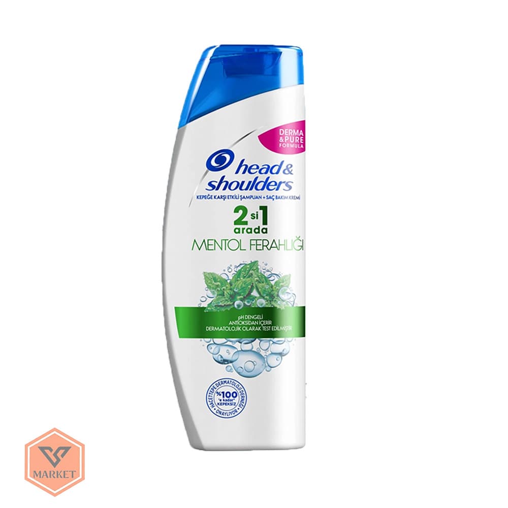 شامپو نرم‌کننده ضد شوره هد اند شولدرز (Head & Shoulders) 2 در 1 مدل نعنایی و خنک‌کننده (Mentol Ferahlığı) – اورجینال ترکیه