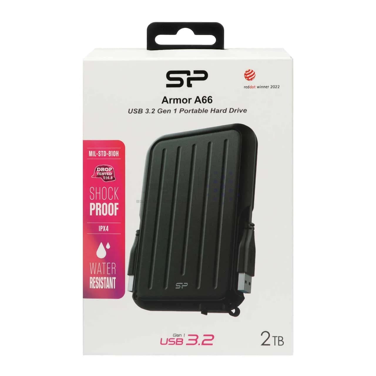 هارد اکسترنال Silicon Power USB3.2 مدل Armor A66 ظرفیت 2TB- مشکی (گارانتی متین) — تصویر ۶