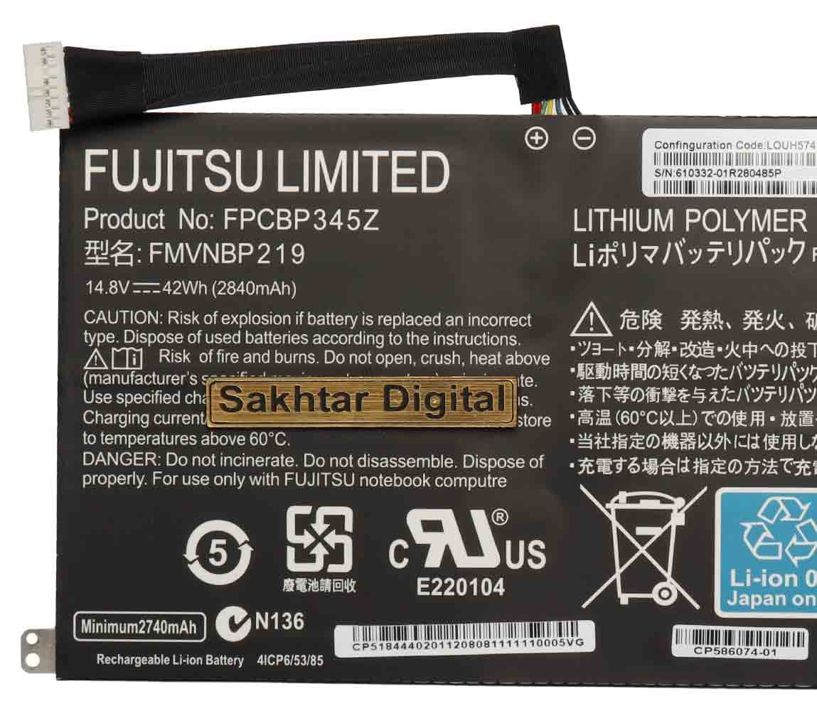 باتری اورجینال لپ تاپ فوجیتسو Fujitsu LifeBook UH572 — تصویر ۵