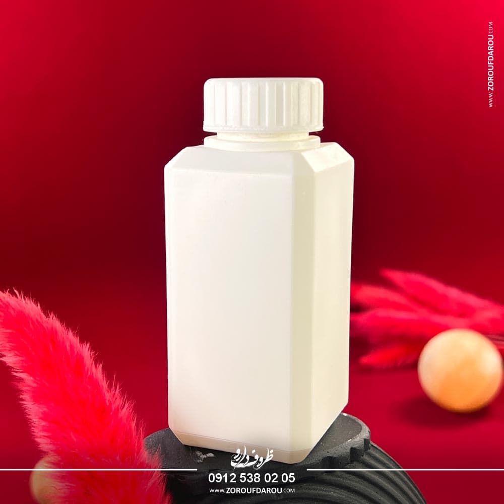 بطری ویال پلاستیکی 110 سی سی چهارگوش