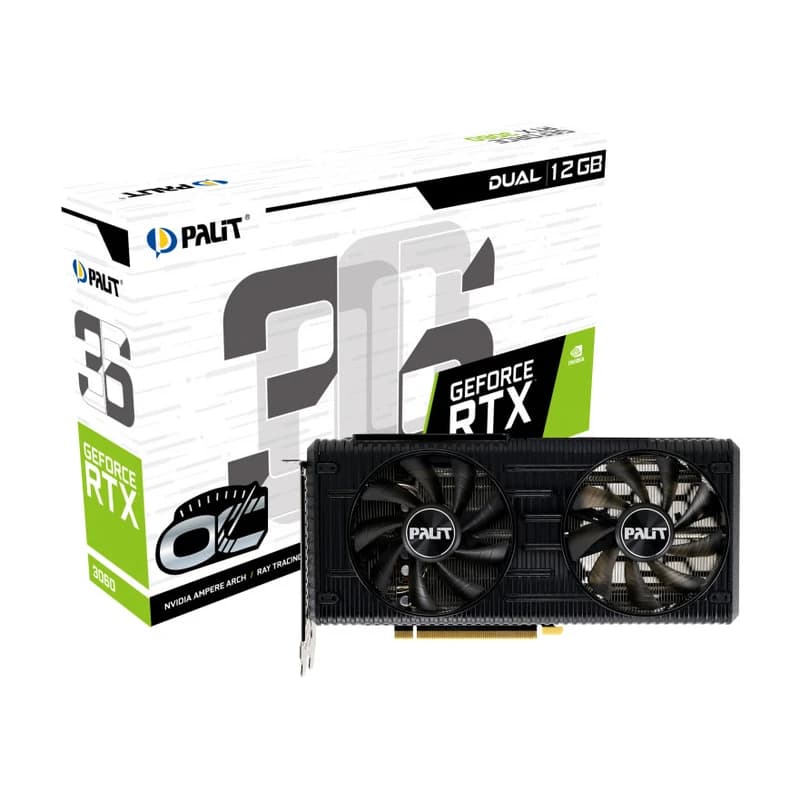کارت گرافیک پلیت مدل GeForce RTX 3060 Dual حافظه 12 گیگابایت — تصویر ۲
