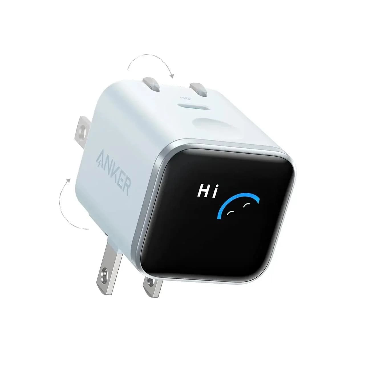 شارژر دیواری فست تک پورت ANKER مدل A121DP31 Nano Charger Foldable 180° 45W – آبی (گارانتی 18 ماهه شرکتی)