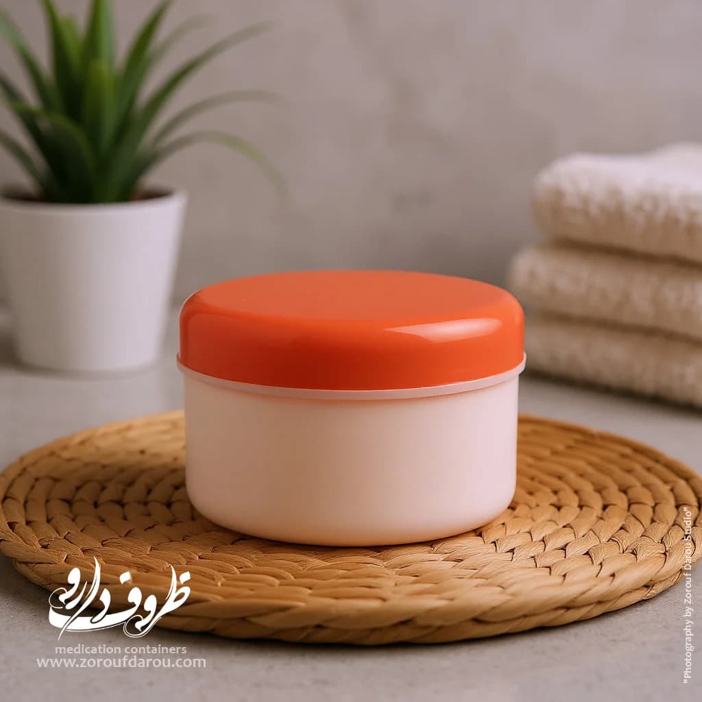 قوطی کرم درب پیچ 100 گرمی تخت — تصویر ۲