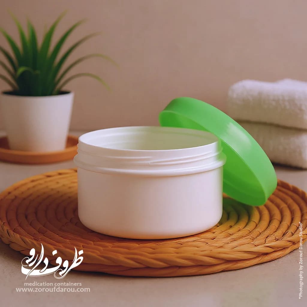 قوطی کرم درب پیچ 100 گرمی تخت — تصویر ۳