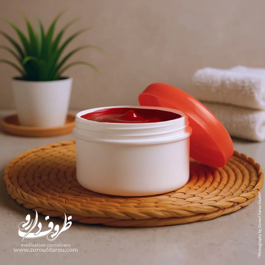 قوطی کرم درب پیچ 100 گرمی تخت — تصویر ۹