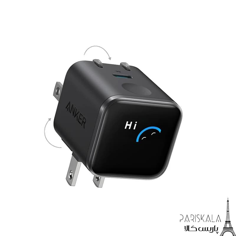 شارژر دیواری انکر 45 وات مدل ANKER NANO FOLDABLE A121D