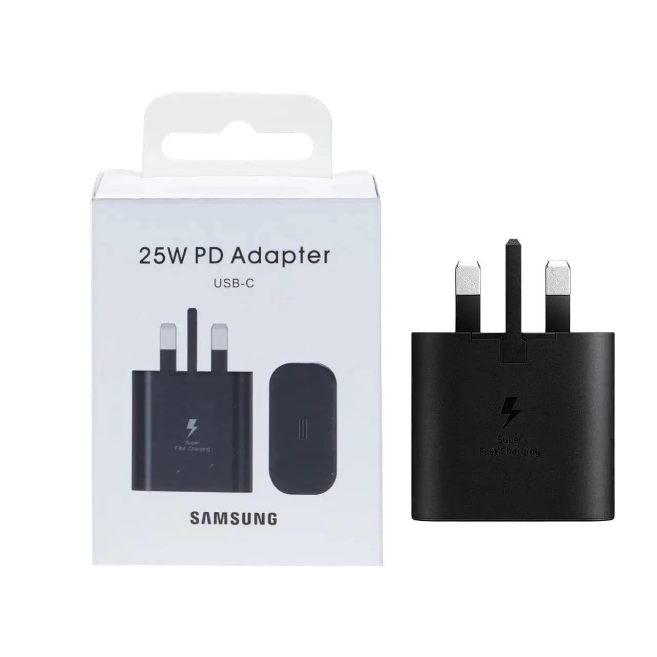 شارژر دیواری سه پین فست و PD تک پورت Samsung مدل EP-TA800 25W – مشکی