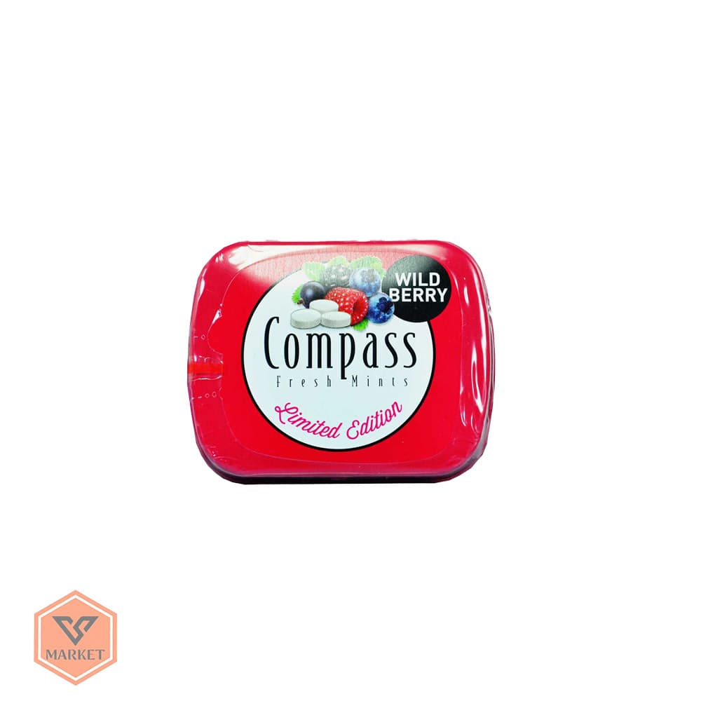 خوشبوکننده دهان کامپس (Compass) طعم توت وحشی (Wild Berry) – ۱۴ گرمی