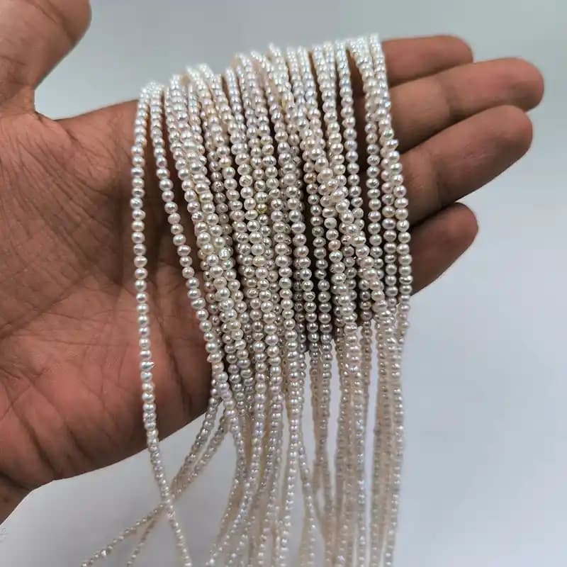 ریسه مروارید پرورشی سایز 3 میلیمتر کد 1875 — تصویر ۶