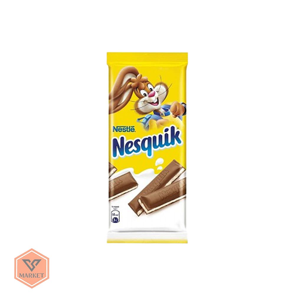 خرید شکلات شیری نسکوئیک نستله با مغزی کرم شیر (Nestle Nesquik Chocolate)