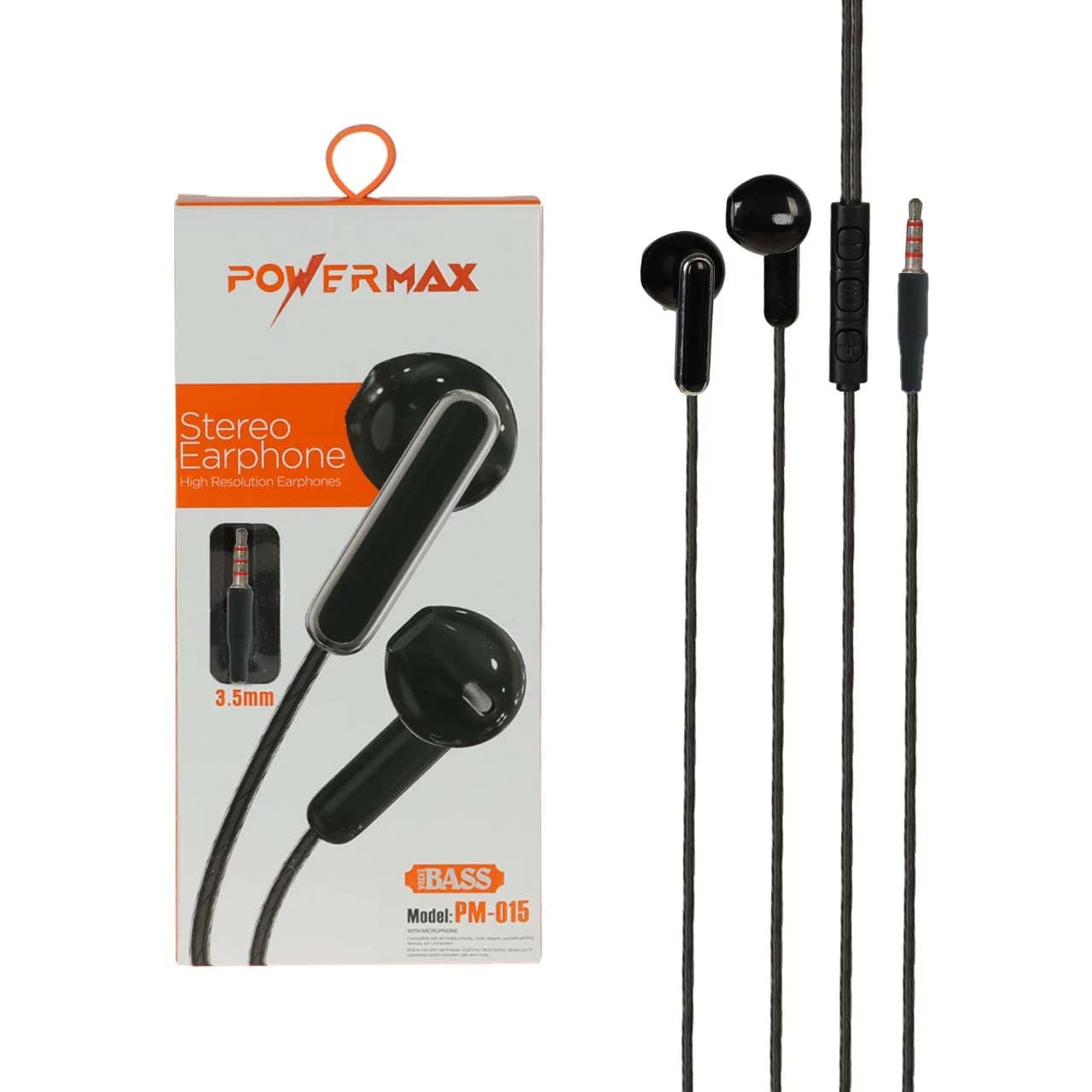 هندزفری باسیم Power Max مدل PM-015 – مشکی — تصویر ۲