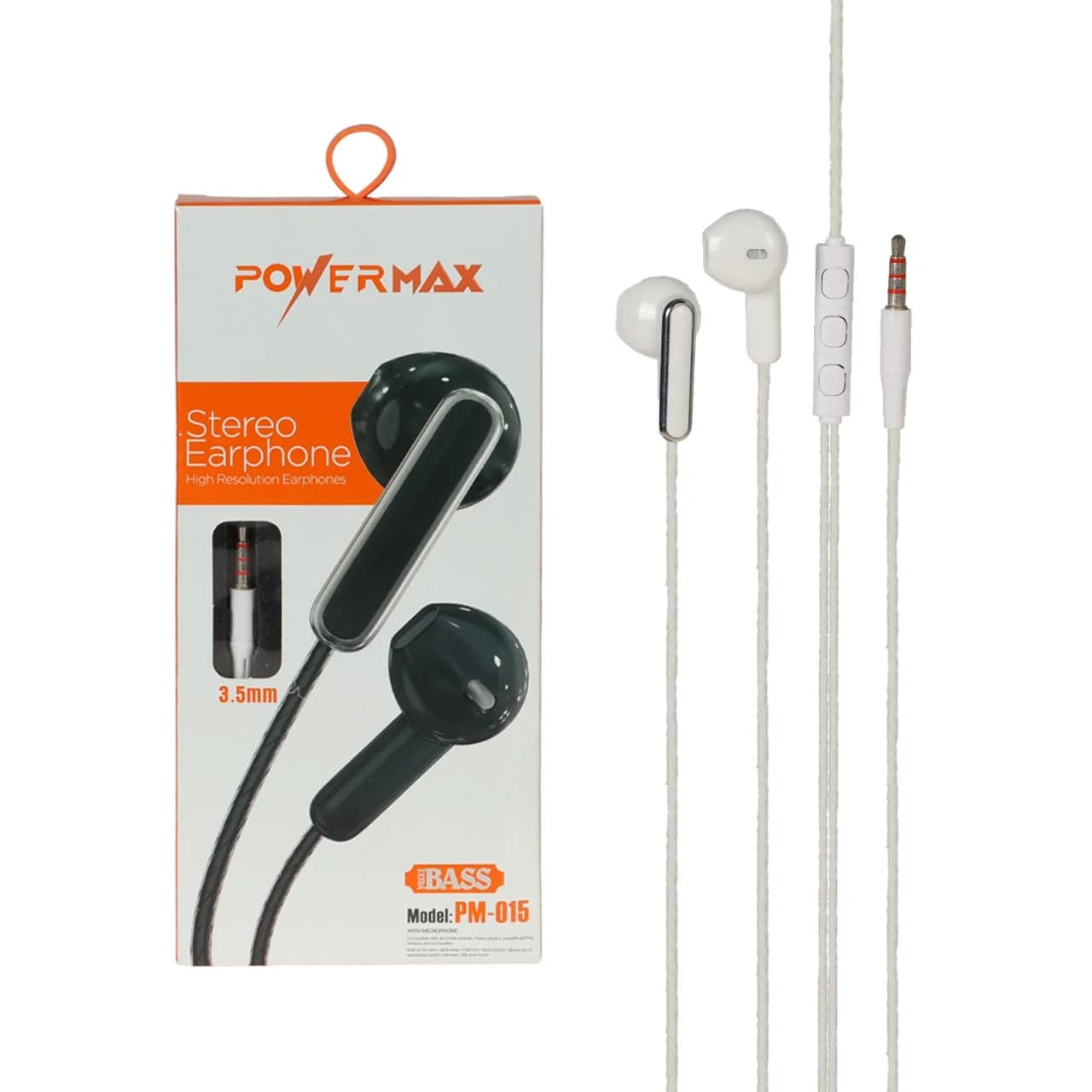 هندزفری باسیم Power Max مدل PM-015 – سفید — تصویر ۶